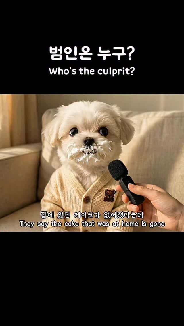 범인은 누구?! 🕵️🎂 #ai #puppy #dog #강아지 #aiart #cute #댕댕이