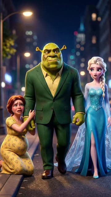 I’m the hated twin just because I look like my dad...#aianimation #aivideos #aianimation #shrek #fiona #shrekandfiona