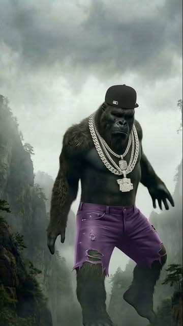 When King Kong in Swag Mood finds the beat… the floor shakes 😈🦍...

#kingkong
#kidsreels
#beastmodeon 
#powermoves 
#dancereel 

[Funny ai videos, funny videos, entertainment videos, trending ai videos, King Kong dancing videos, ai videos, ai creator]
