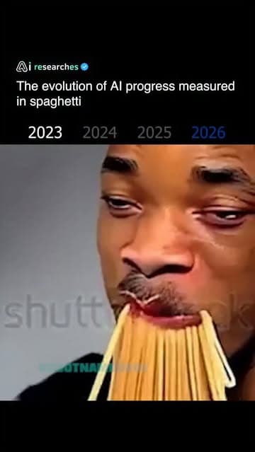 🍝 Kind of wild that Will Smith eating spaghetti is still the go-to reference point for AI progress But it's starting to feel too real.

A creator (@modern.makeovers) used the Kling 3.0 AI model, now available exclusively on @higgsfield.ai, to show how far AI video and audio have come since those early demos.

Three years ago, AI video barely existed in any usable form.

Now some clips don't read as AI anymore.

Hard not to wonder where this lands in another couple of years.

What do you think — 