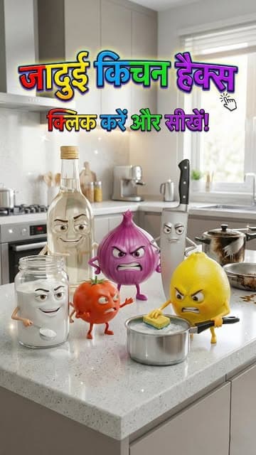Kitchen Solutions That Talk 🔥 | Desi Smart Cleaning & Cooking Hacks
.
.
What if kitchen solutions could speak? 😄
In this fun and practical series, everyday kitchen remedies come alive and share smart, desi hacks to solve common problems. From burnt utensils to bad smells and extra salt in food — each solution character gives a simple, effective tip in an entertaining way.
Perfect for short videos, training content, and relatable household reels. Learn easy kitchen fixes with personality and punc