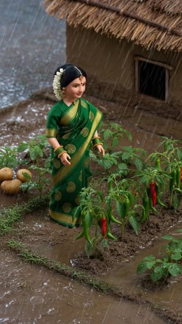 Rainy Day Cooking ASMR | Miniature Piyaji & Aloo Chop Recipe | Tiny Doll Village Life No Talking #reels #cute #viral #miniature #shortsvideo