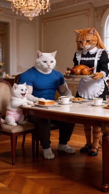 White & Orange Cat Tales – The Secret in the Mansion Ep.1 #aicat #kitten #story #meowkitten #animation