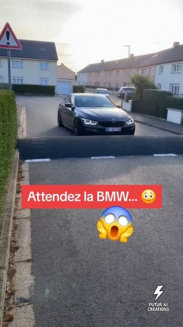 Dans ce lotissement, il y a un ralentisseur très… pédagogique 😅

Première voiture : gros bruit.

Deuxième voiture : encore pire.

Puis une BMW rabaissée arrive.

CRAC.

Le pare-chocs touche violemment.

Le témoin derrière la caméra dit :
« Ah… celle-là elle vient de comprendre… »

Vidéo humoristique — personnages fictifs générés par IA — pas pour enfants.

#sora2 #sora #veo3 #bmw #ralentisseur