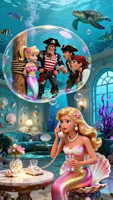 Little Mermaid Rescued 🧜‍♀️🧒🏼#barbie #barbiegirl #aivideos #ai #barbieminitv 