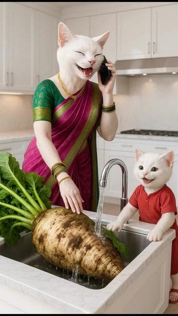 Mother forgot love, remembered only herself.#ai #aicat #funny #animation #aivideos 