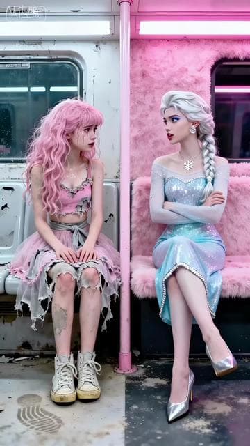 Princess PK: Who Lights Up the Stage?#aivideos #barbie #barbiegirl #elsa 