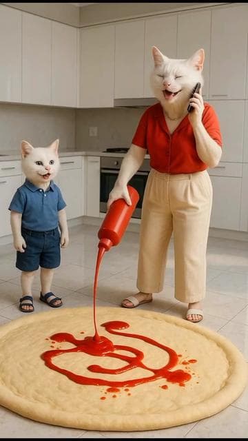 A mother's love endures through all #cat #ai #funny #UK  #USA 