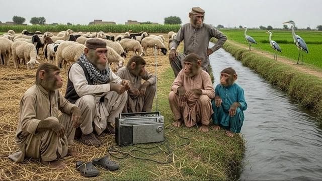 پتلا ڈھولا #village #aigenerated #monke #attaullahkhanesakhelvi #punjab 