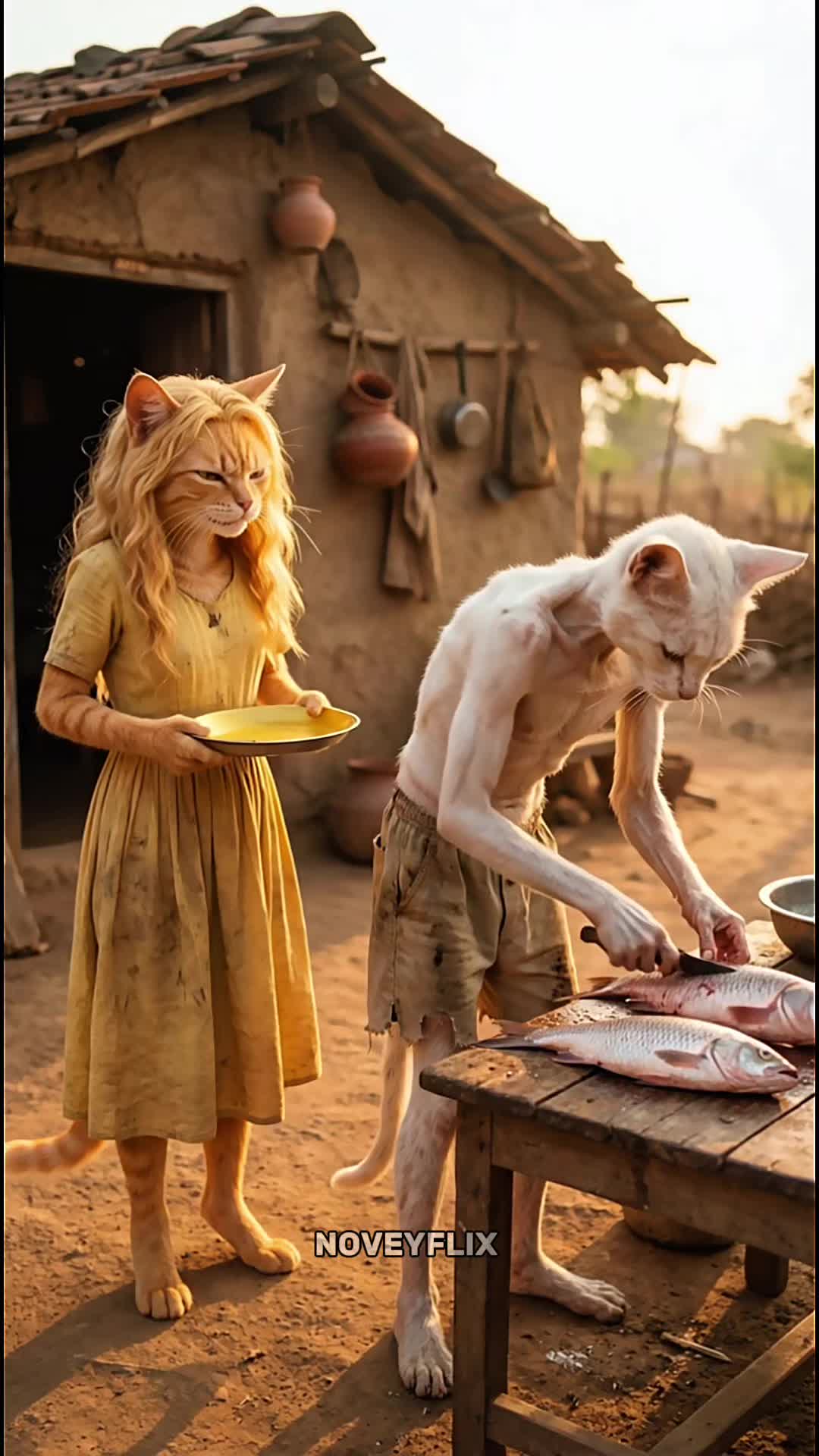 A Wife’s True Face Reveals in Poverty”  #cutecat #aicat #catstory #usa #vira 